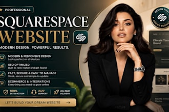 create squarespace website design for business owner