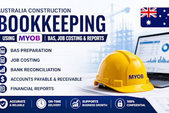 do aus construction bookkeeping using myob with bas, job costing and reports