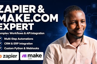 setup complex zapier automation and make com workflows