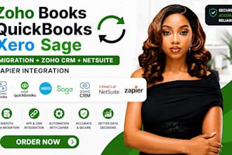 zoho books quickbooks xero sage migration zoho crm netsuite zapier integration