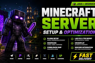 setup and optimize minecraft server plugins modpack forge fabric cobblemon smp