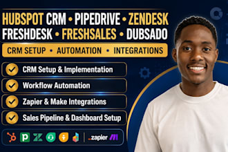 integration hubspot crm pipedrive automation zendesk freshsales dubsado expert