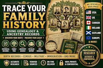 trace your family history using genealogy and ancestry records