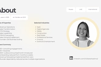 consult on your b2b sales process and revenue operations