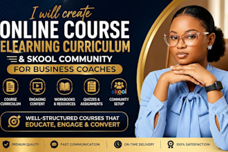 create online course elearning curriculum skool community for business coaches