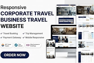 build corporate travel business travel management website with booking features