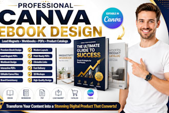 design a modern canva ebook, PDF, and workbook