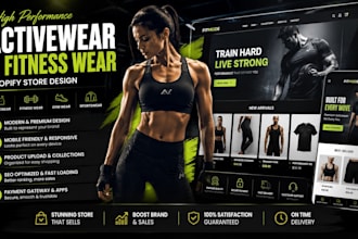 gym clothing shopify store activewear website athleisure store clothing website