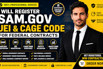 register sam gov, uei and cage code for federal government contracts