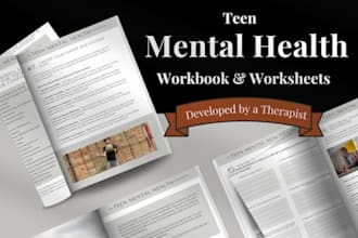 design your mental health workbook, self help journal, and ebook