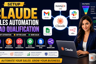 setup claude sales automation lead qualification hubspot gmail slack n8n
