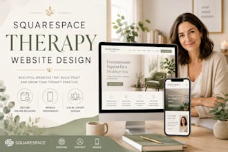squarespace theraphy website design,redesign squarespace website development