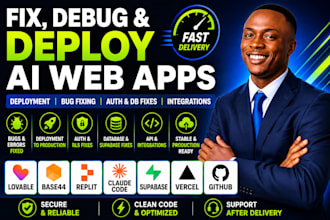 deploy lovable base44 replit bugs fix claude code vercel supabase lovable webapp