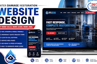 design a water damage restoration website that converts visitors into leads