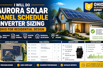 do aurora solar panel schedule inverter sizing ohio for residential design