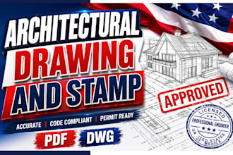 sign stamp contruction drawing mep design home renovation patio USA city permit
