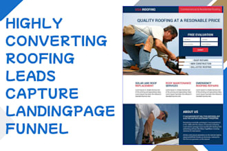 design highly converting roofing leads capture landing page funnel