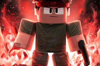 draw cartoon roblox thumbnail for any style