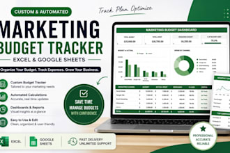 create a custom budget tracker for multiple marketing budgets, tracker in excel