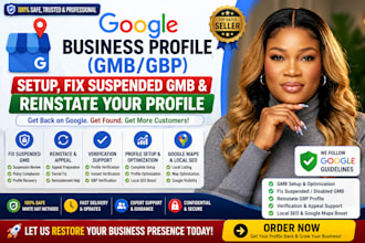 setup google business profile, fix suspended gmb and help with gbp reinstatement