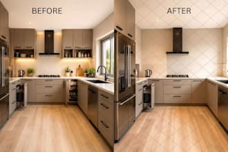 declutter remove furniture and virtually stage real estate photos