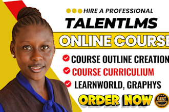 create course content on talentlms, learnworid, graphy and wordpress lms