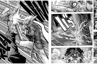 draw custom detailed mangapanels anime manga comic manhwa manga art illustration