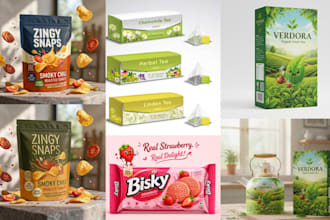 design snack,beverage, tea packaging, chips bag, food label, pouch, box, wrapper