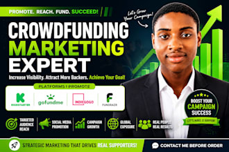 promote crowdfunding marketing campaign for kickstarter gofundme indiegogo
