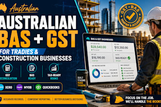 prepare australian bas and gst for tradies and construction businesses