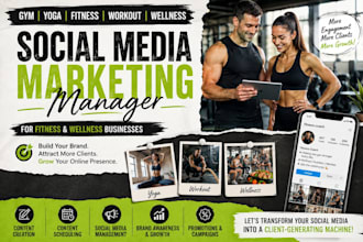 be your social media marketing manager for fitness, gym , yoga and workout