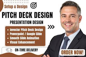 design investor pitch deck, sponsorship deck, presentation, pitch deck design