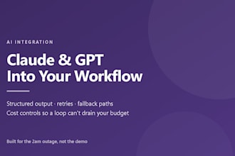 integrate chatgpt or claude api into your app or workflow