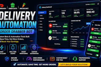develop doordash uber eats instacart order grabber automation bot