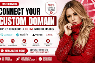 connect domain and deploy html website in godaddy, netlify, vercel