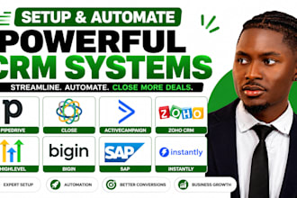 setup pipedrive close activecampaign zoho crm highlevel bigin sap instantly