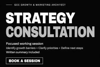provide a gcc growth and marketing strategy consultation