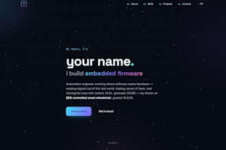 design a professional portfolio website for creatives and freelancers