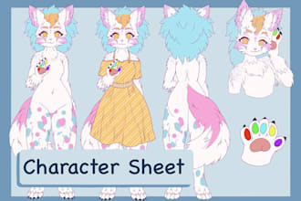 an anime or furry character sheet for you