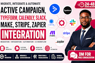 migrate activecampaign typeform calendly slack make stripe zapier integration