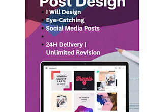 design attractive facebook post and social media banner