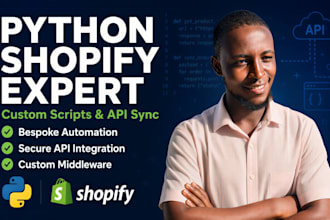write custom python script for shopify automation and api sync