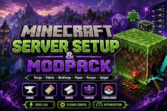 minecraft server setup modpack forge fabric spigot paper plugin quest developer