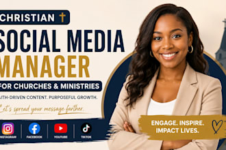 your christian church ministry faith based social media manager content creator