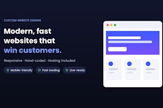 design a modern responsive website or landing page