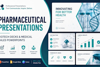 create pharmaceutical presentation, biotech deck and medical sales powerpoint