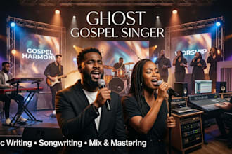 sing contemporary christian gospel song, powerful lead vocal, praise song