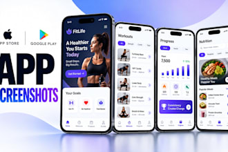 design professional app store screenshots for ios and google play