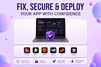 fix secure and deploy base44 lovable bolt replit app