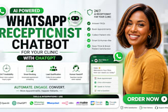 build n8n ai whatsapp receptionist chatbot for your clinic booking appointment